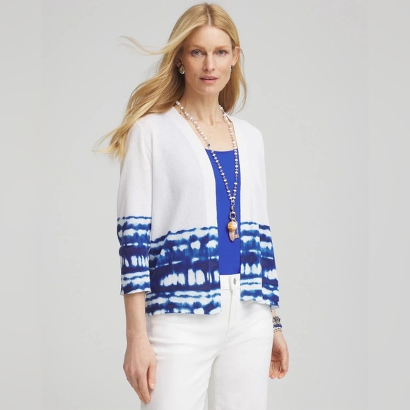 Chico's Sweaters - Chico's NWT Ava Wash Alabaster Cardigan Sweater XL